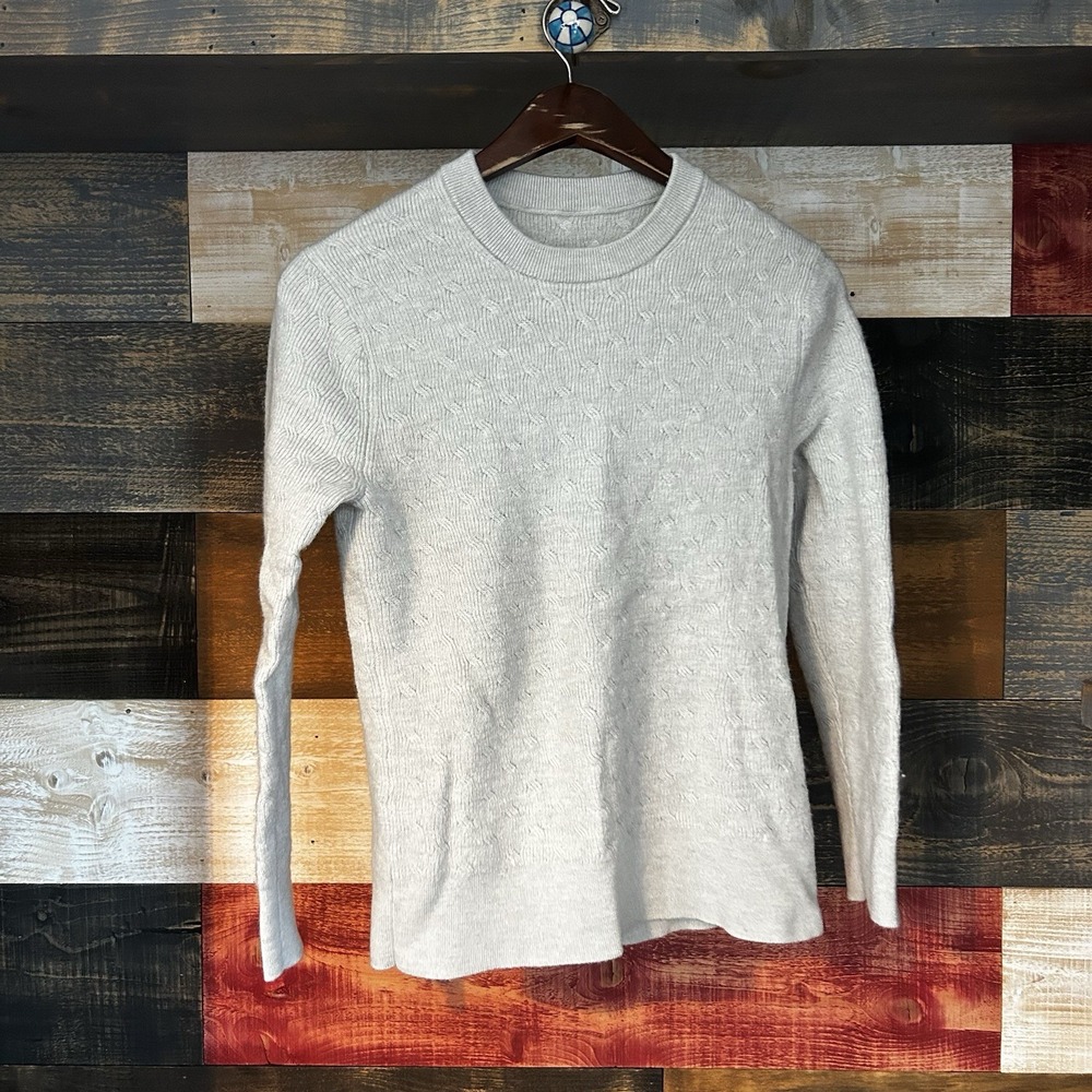 Ralph Lauren Black Purple Label Sweater Women's Knit Grey All Wool Small